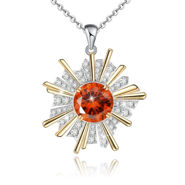 Sun Necklace Sterling Silver Gold Sunshine Sun Pendant Necklace for Women Sun Jewelry Christmas Gift