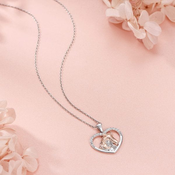 Horse Pendant Necklace for Women Sterling Silver Lucky Girls with Horse Birthday Christmas Jewelry Gifts - Image 3