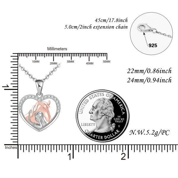 Horse Pendant Necklace for Women Sterling Silver Lucky Girls with Horse Birthday Christmas Jewelry Gifts - Image 6