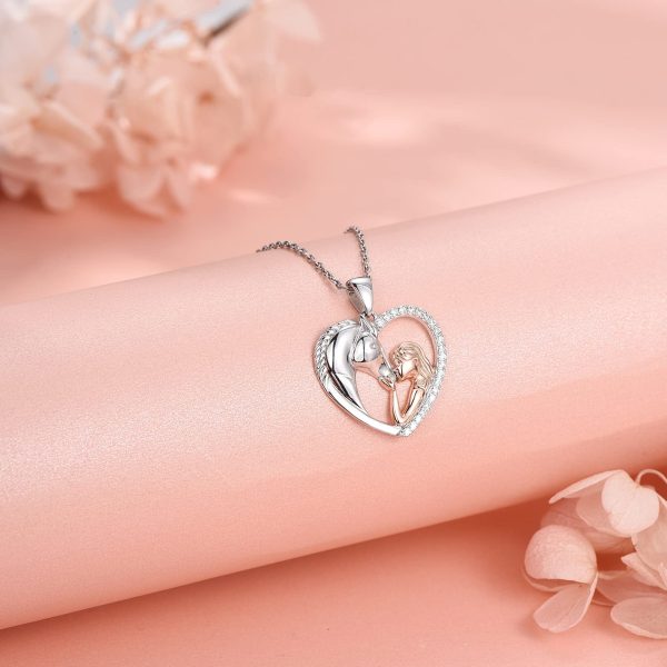 Horse Pendant Necklace for Women Sterling Silver Lucky Girls with Horse Birthday Christmas Jewelry Gifts - Image 3