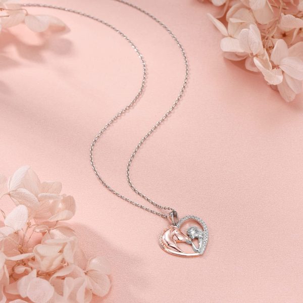 Horse Pendant Necklace for Women Sterling Silver Lucky Girls with Horse Birthday Christmas Jewelry Gifts - Image 3