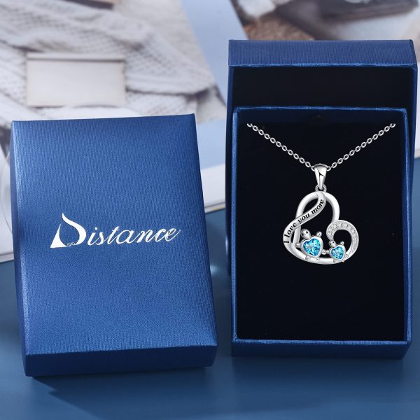 Health and Longevity Mom and Baby Sea Turtle Pendant Necklace for Women Sterling Silver Love Heart Jewelry Gifts - Image 5