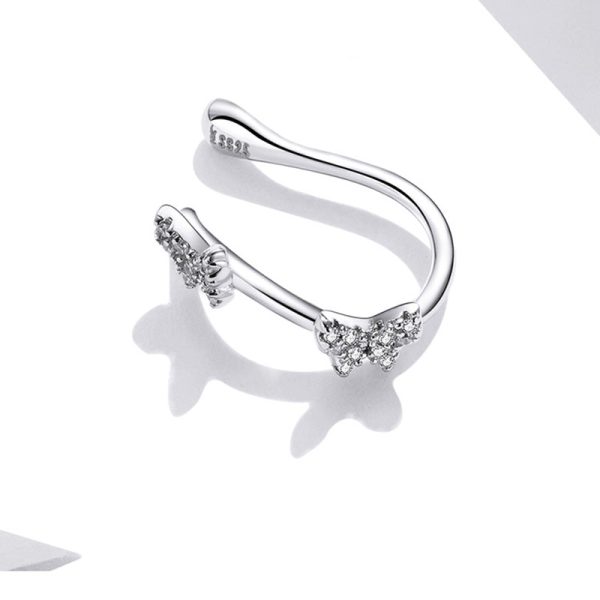 Silver Butterfly Ear Cuff - Image 3