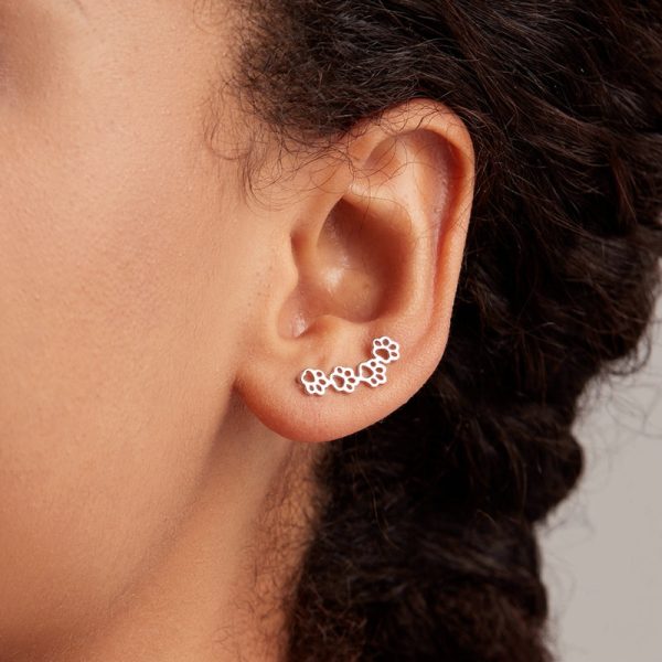 Dog Paw Print Climber Ear Cuff - Image 2