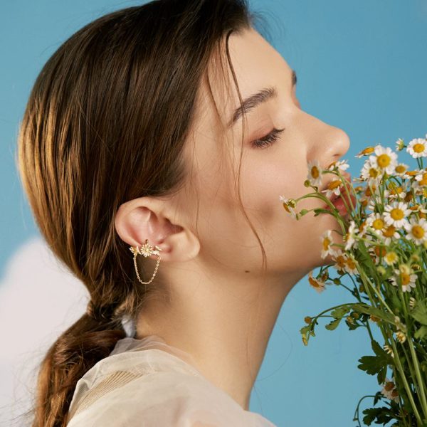Butterfly Daisy Ear Cuffs No Pierced - Image 2