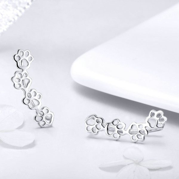 Dog Paw Print Climber Ear Cuff - Image 3