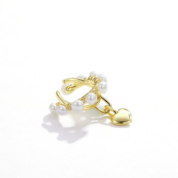 Exquisite 14K Gold Vermeil Pearl Ear Cuff - Image 5