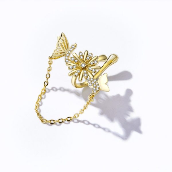 Butterfly Daisy Ear Cuffs No Pierced - Image 4