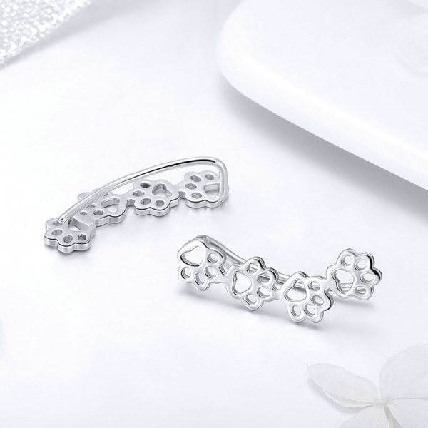 Dog Paw Print Climber Ear Cuff - Image 4